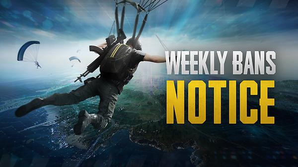 PUBG: BATTLEGROUNDS Weekly Bans Notice (03/23~03/29) thumbnail