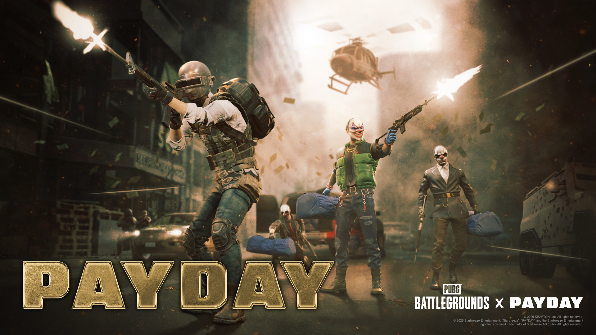 PUBG 신규 모드 PAYDAY 공식 이미지