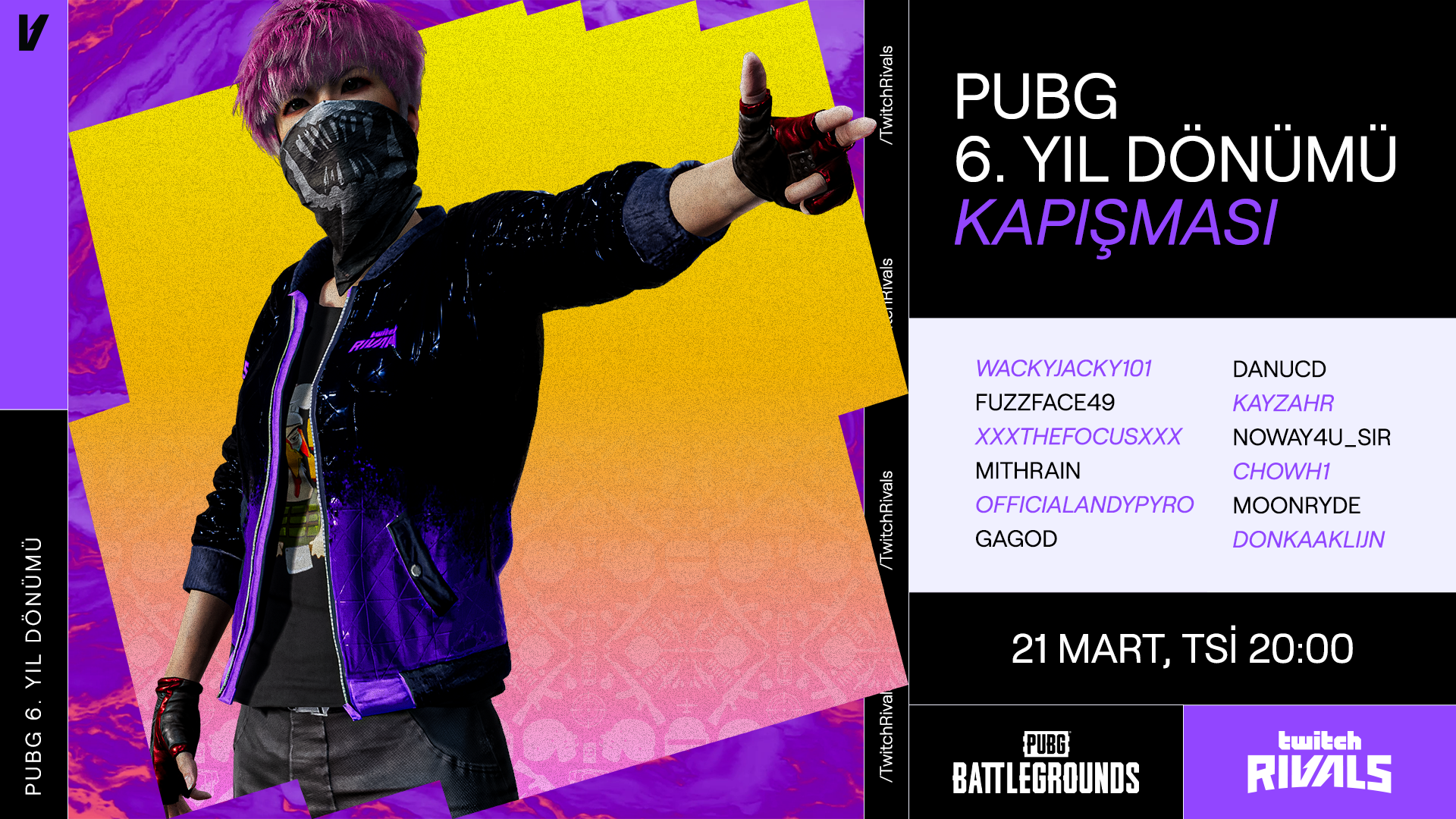 Twitch Rivals: PUBG 6. Yıl Dönümü Kapışması thumbnail